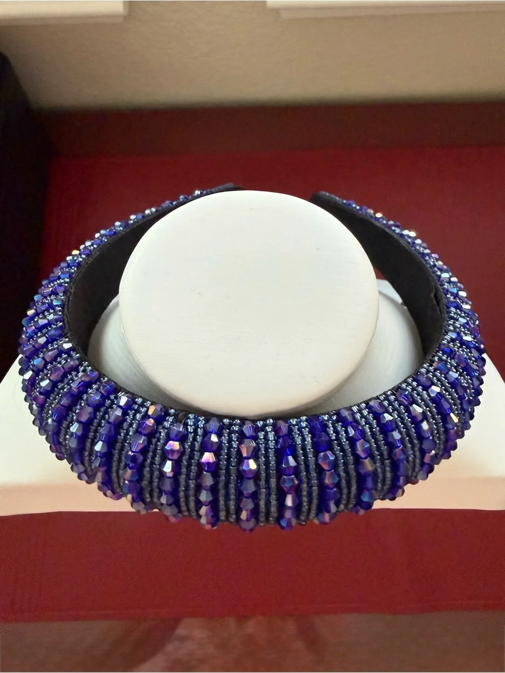 Beaded Royal Blue Statement Beaded Headband